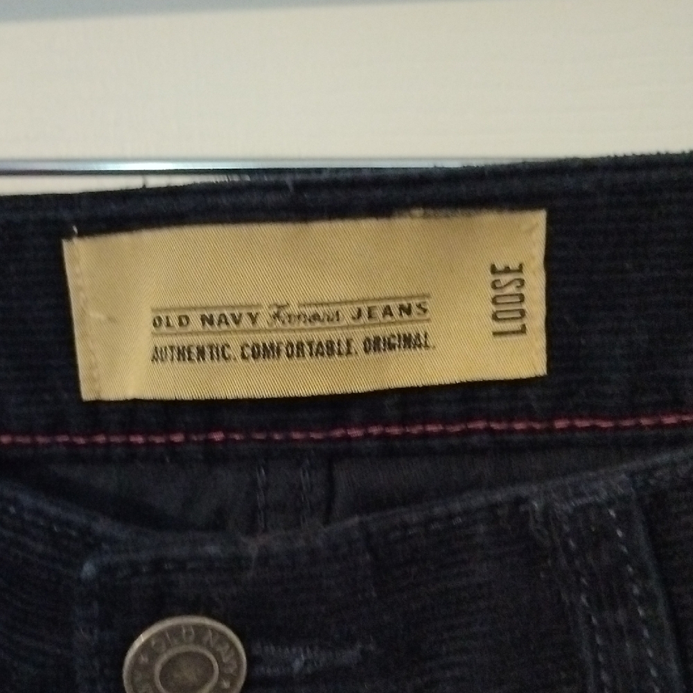 Old Navy Men's NAVY Corduroy LOOSE Fit Jean/ Pants Sz 32/32 - Picture 2 of 7